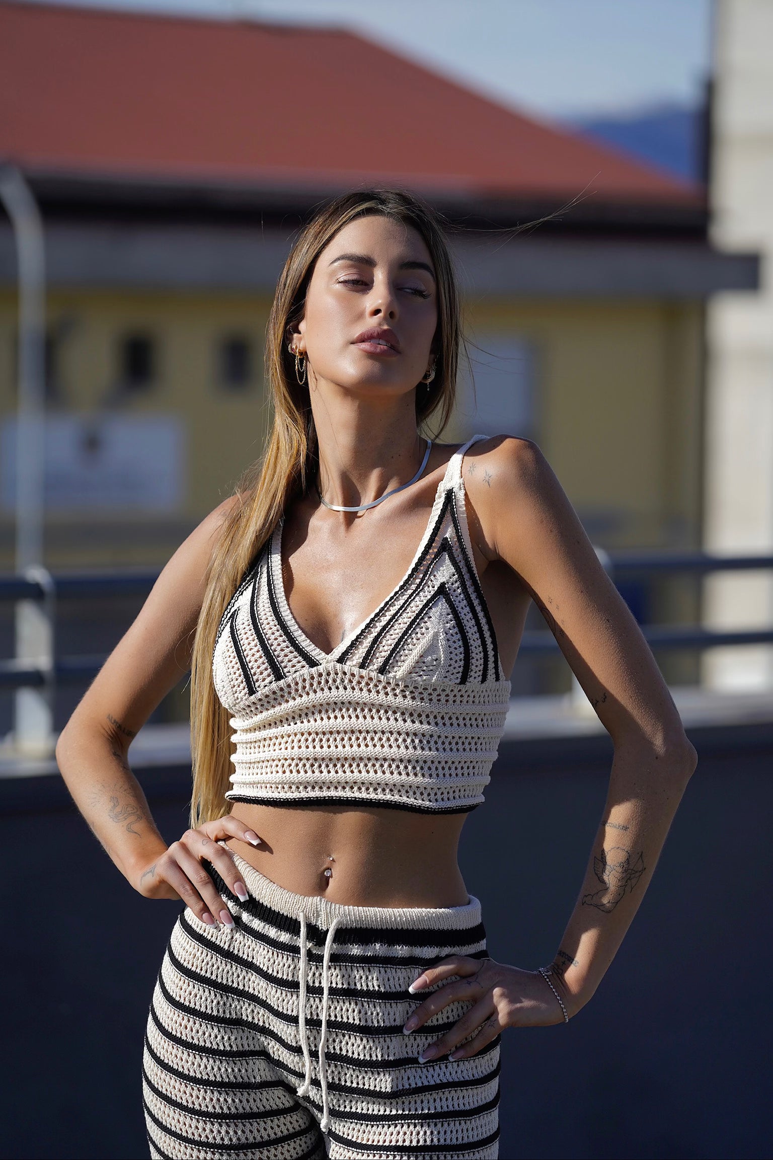 Completo due pezzi macramè - R.a. Boutique 