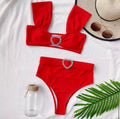 Bikini love vita alta Rosso - R.a. Boutique 