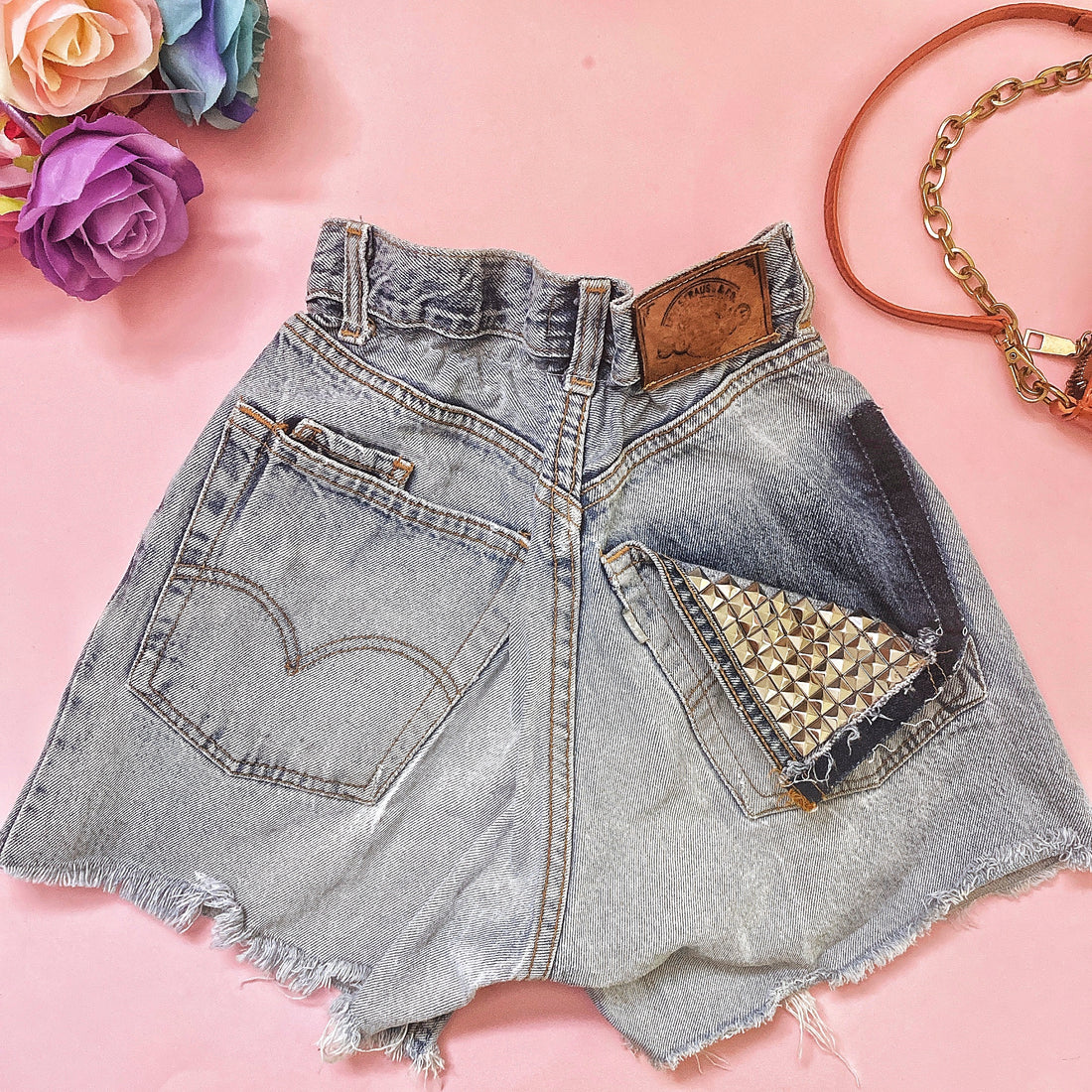 Levi’s Short Vintage con borchie bagno medio chiaro - R.a. Boutique 