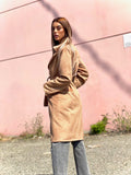 Cappotto lungo Camel con cintura - R.a. Boutique 