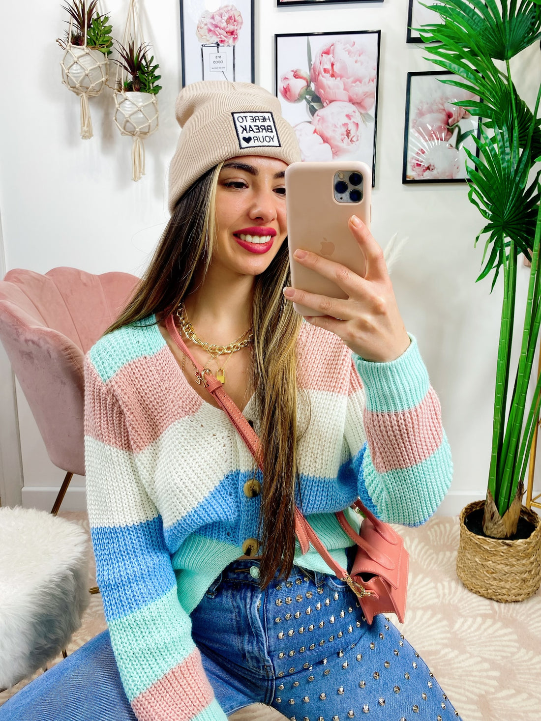 Maglioncino bicolor celeste rosa verdeacqua - R.a. Boutique 