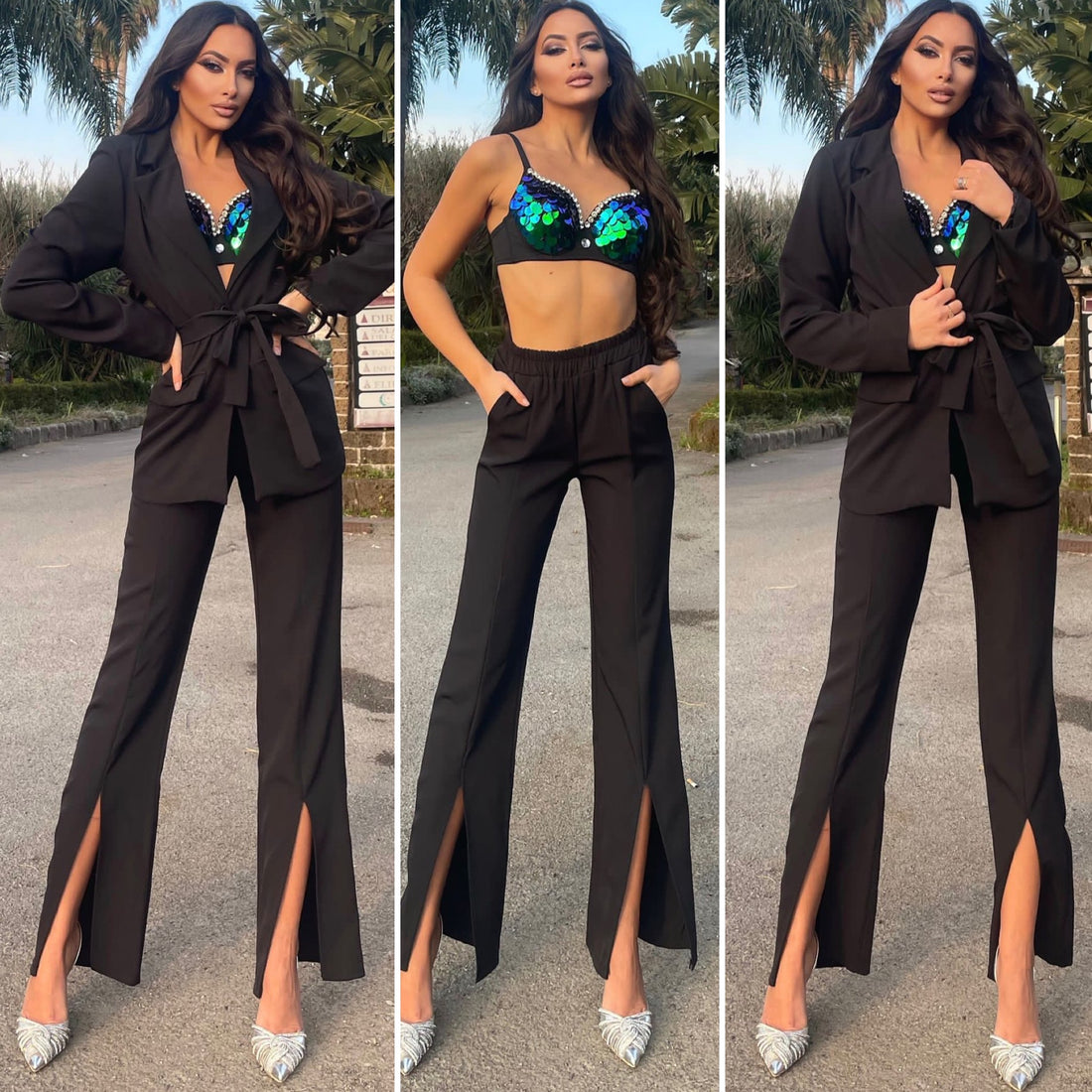 Giacca e pantalone nero - R.a. Boutique 