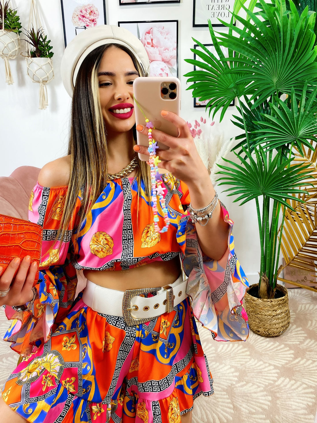 Completo etnico base Arancio Rosa - R.a. Boutique 