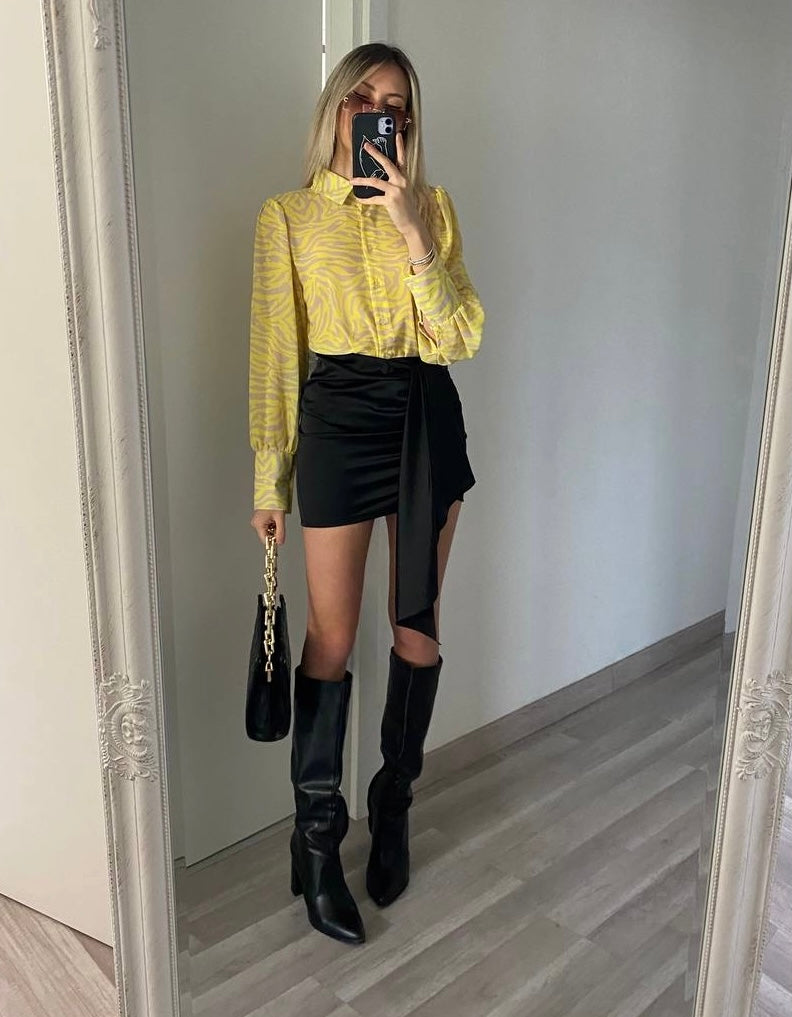 Gonna con fusciacca Nera - R.a. Boutique 