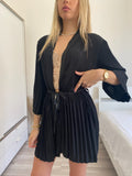 Kimono nero plissè - R.a. Boutique 