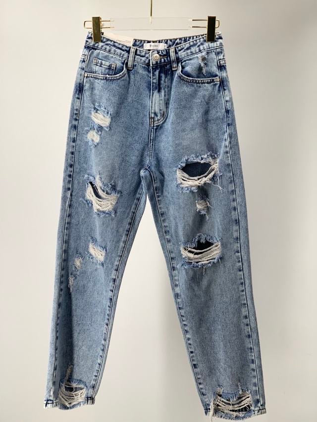 Jeans con strappi sfrangiato sotto - R.a. Boutique 