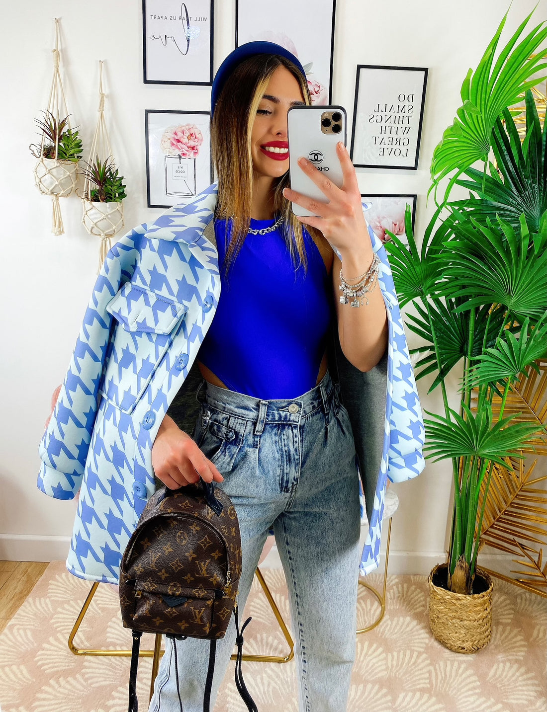 Giaccone pied de poule Celeste - R.a. Boutique 