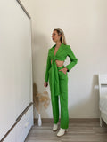 Completo top e pantalone verde - R.a. Boutique 