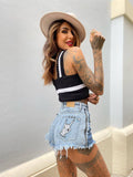 Short jeans borchie e patch - R.a. Boutique 