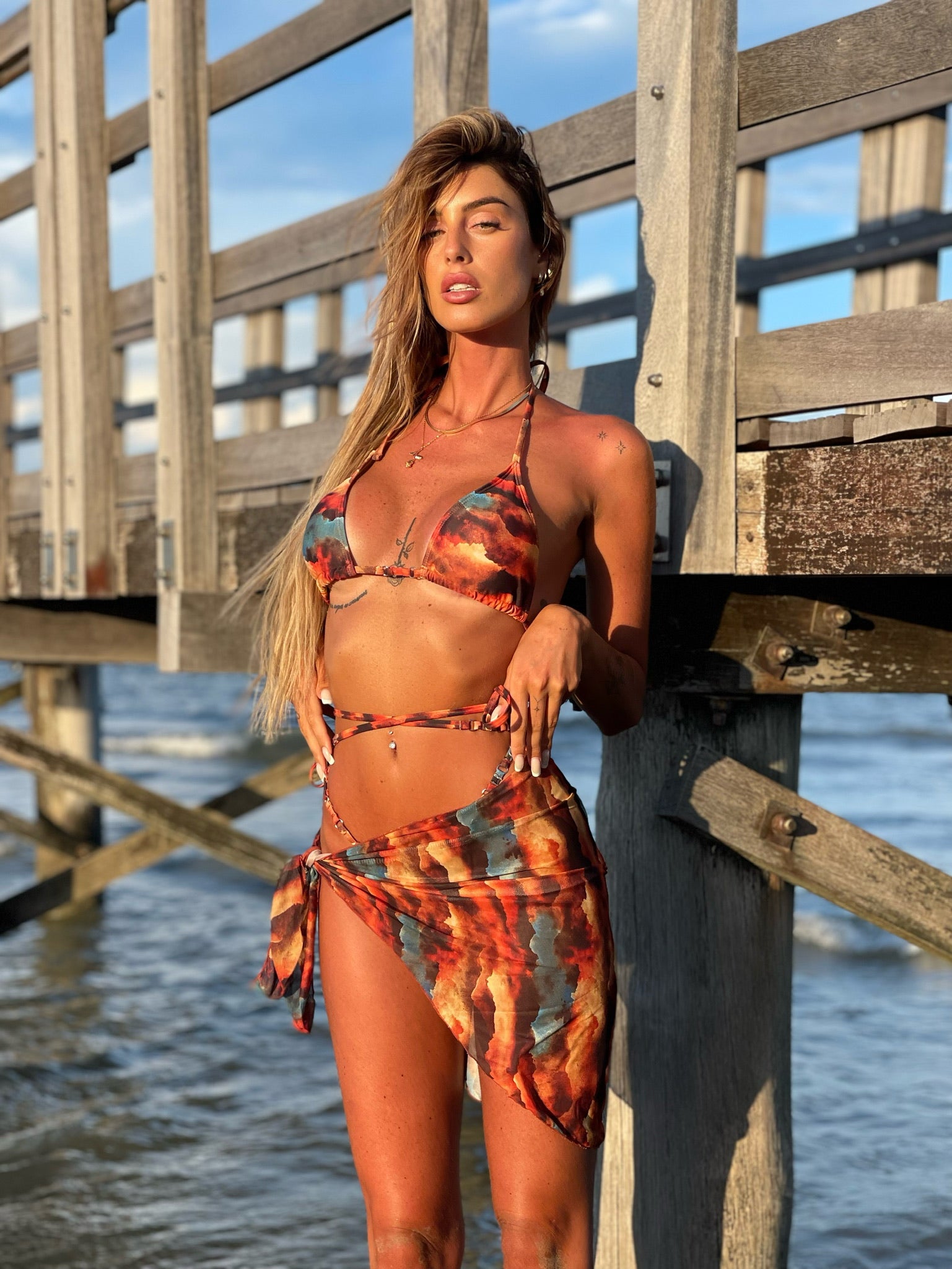 Bikini Multicolor con pareo - R.a. Boutique 