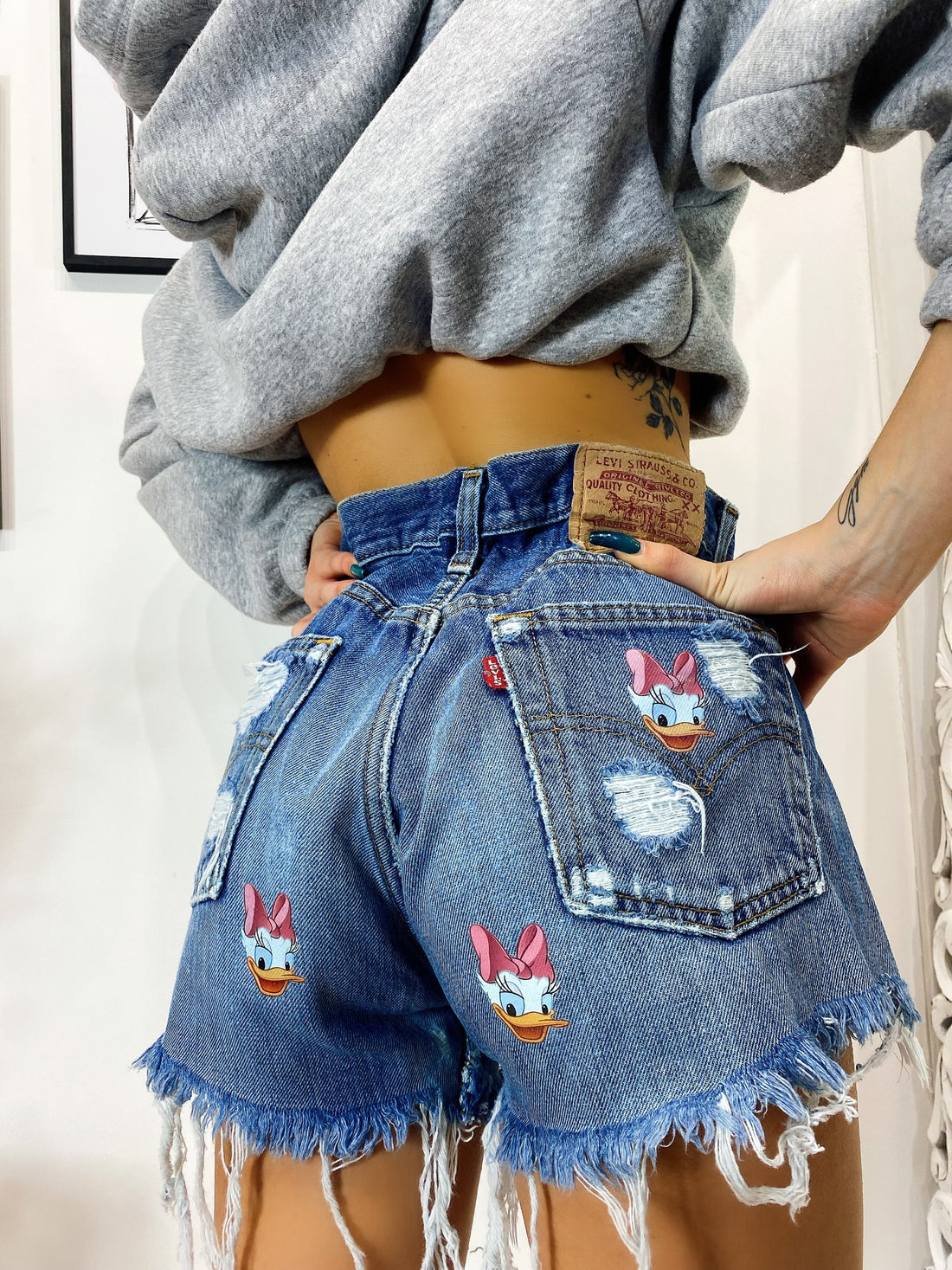 Short Levi’s Vintage con stampa Paperina bagno medio - R.a. Boutique 