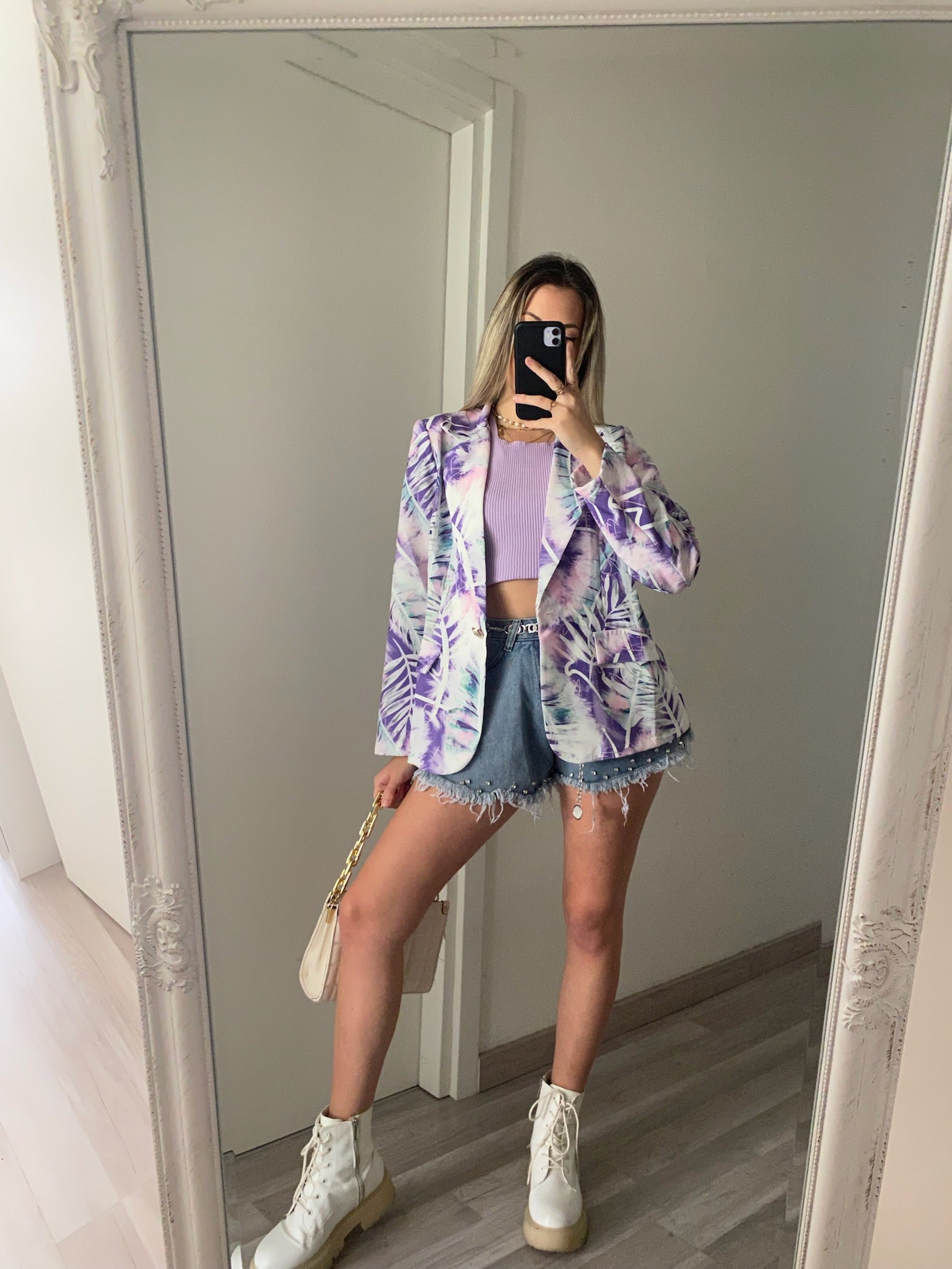 Top lilla a costine - R.a. Boutique 