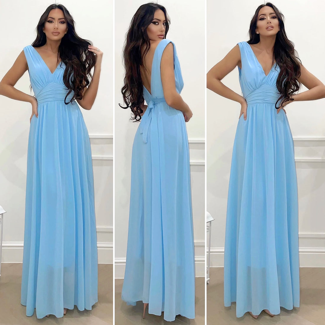 Abito lungo in velo carta da zucchero - R.a. Boutique 