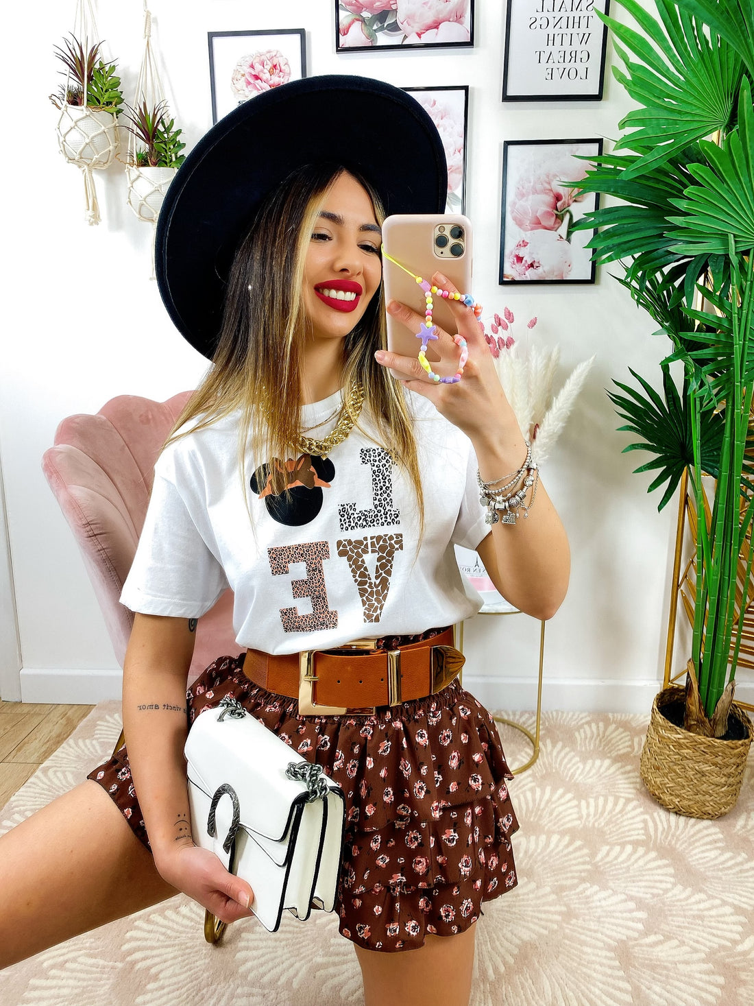 Top crop Love animalier - R.a. Boutique 