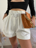 Short bianco con cintura - R.a. Boutique 