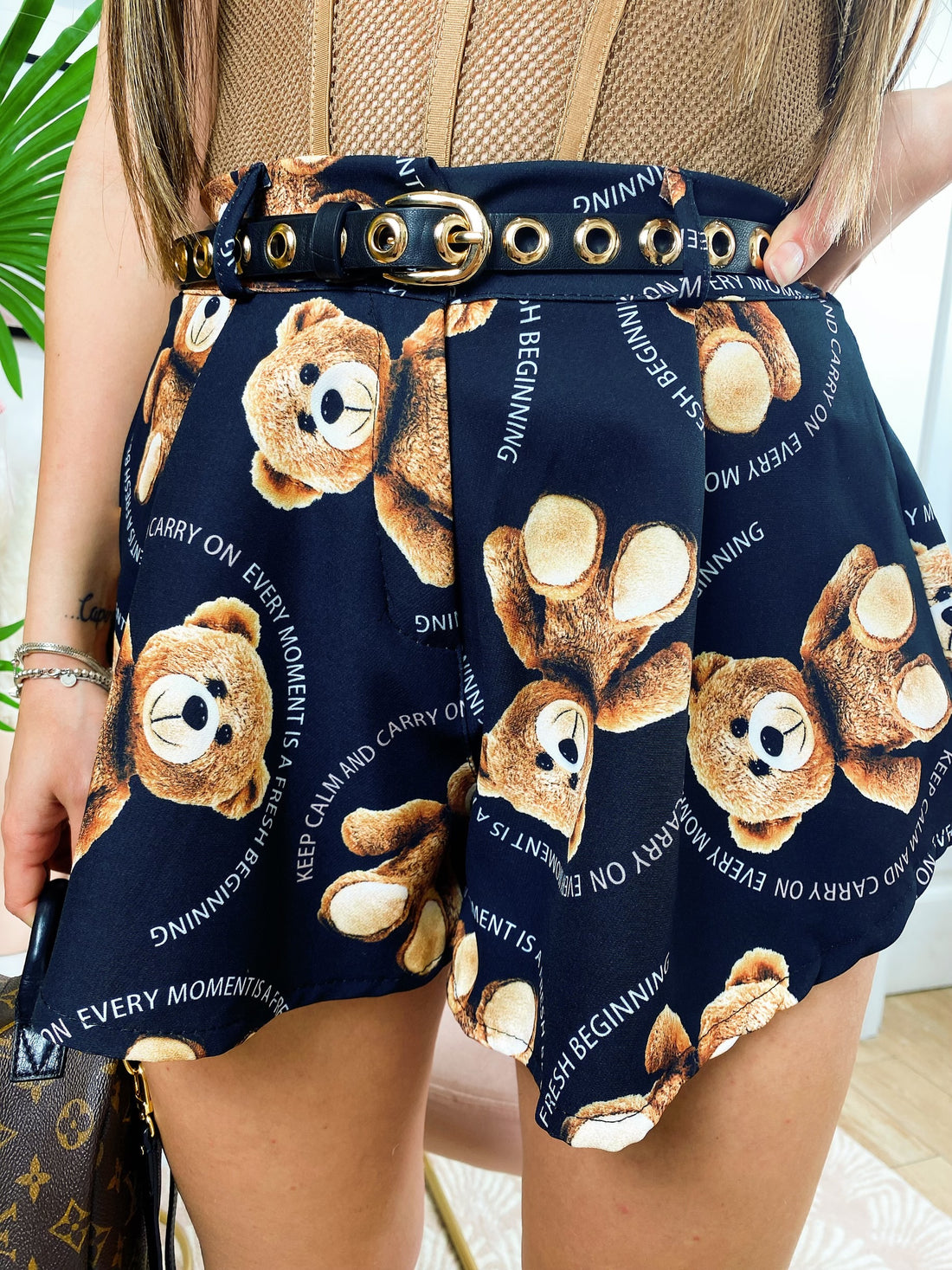 Short con Orsetti Nero - R.a. Boutique 