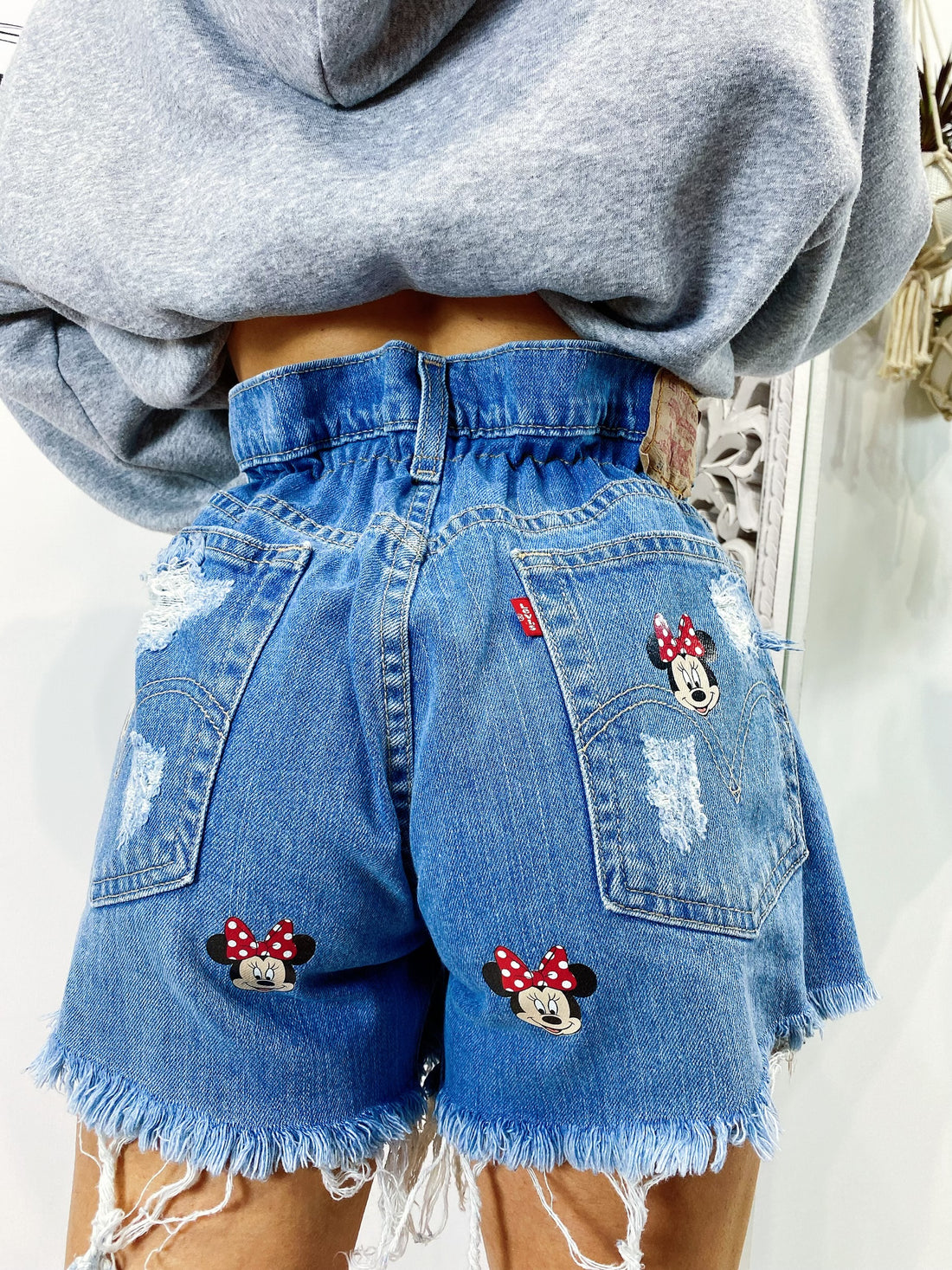 Short Levi’s Vintage stampa topolina con strappi - R.a. Boutique 