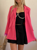 Giacca con piume Fuxia - R.a. Boutique 