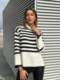 Maglione a righe collo alto - R.a. Boutique 