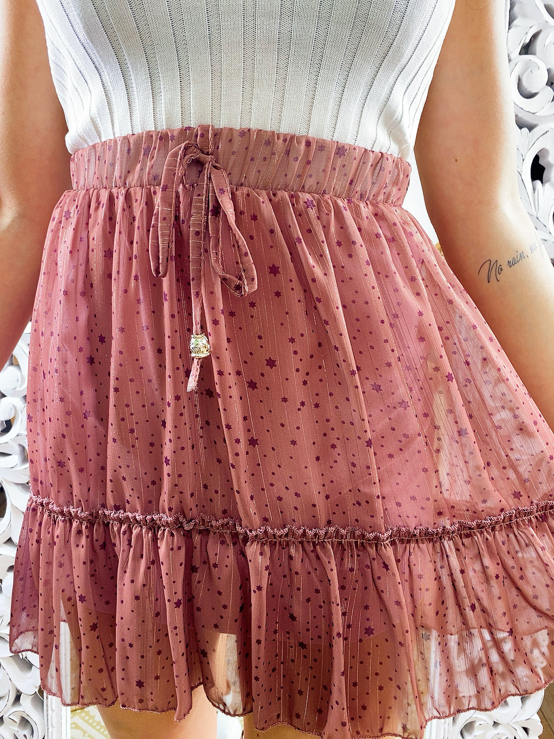 Gonna con stelline rosa - R.a. Boutique 