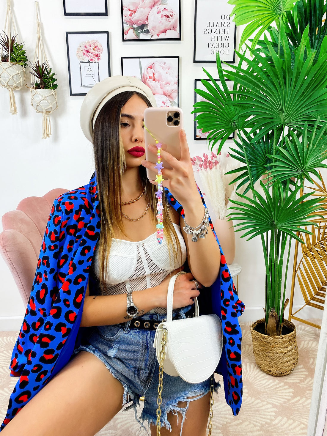 Giacca maculata blu - R.a. Boutique 