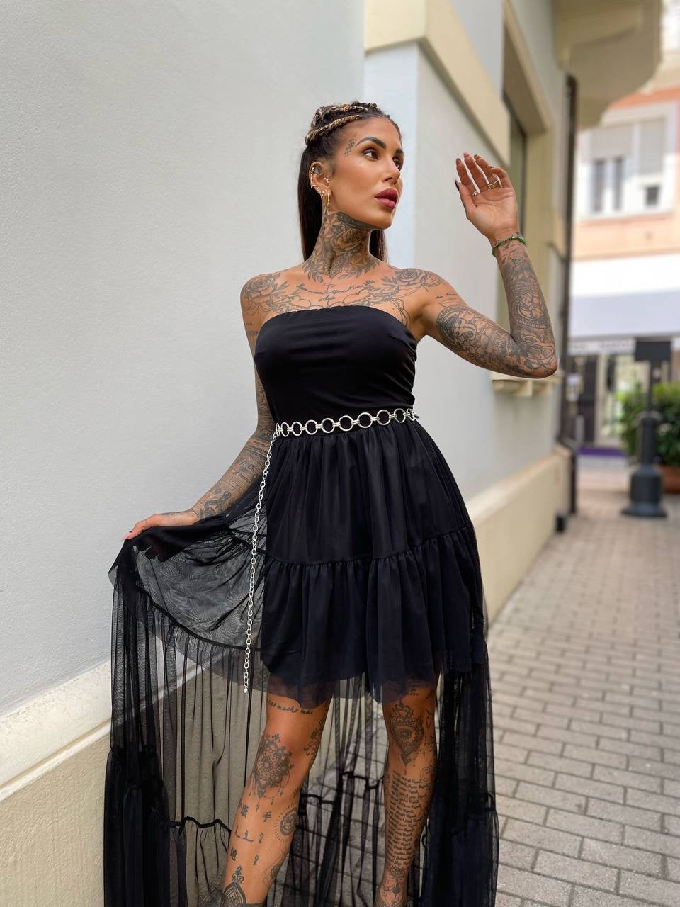 Abito nero in tulle - R.a. Boutique 