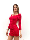 Abito rosso drappeggiato - R.a. Boutique 