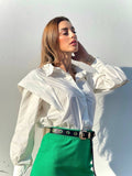 Camicia bianca con manica over - R.a. Boutique 