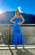 Abito a sirena blu elettrico - R.a. Boutique 