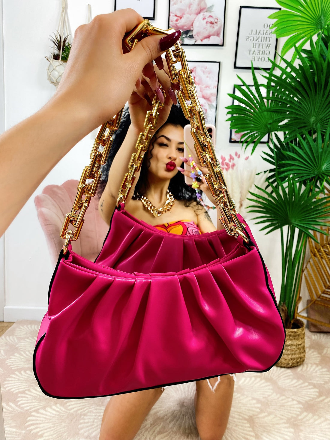 Bag con catena e tracolla - R.a. Boutique 