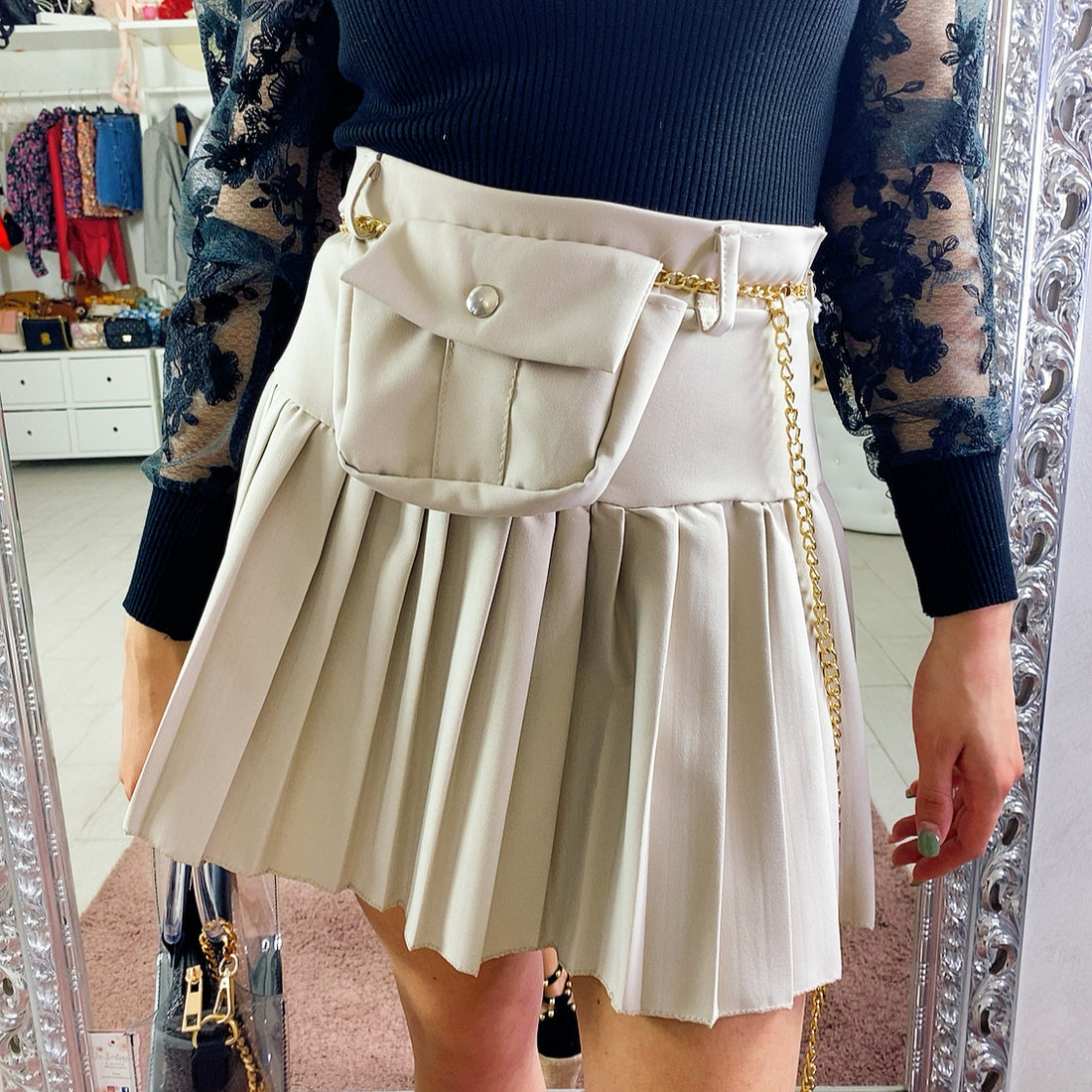 Gonna con cintura e marsupio - R.a. Boutique 