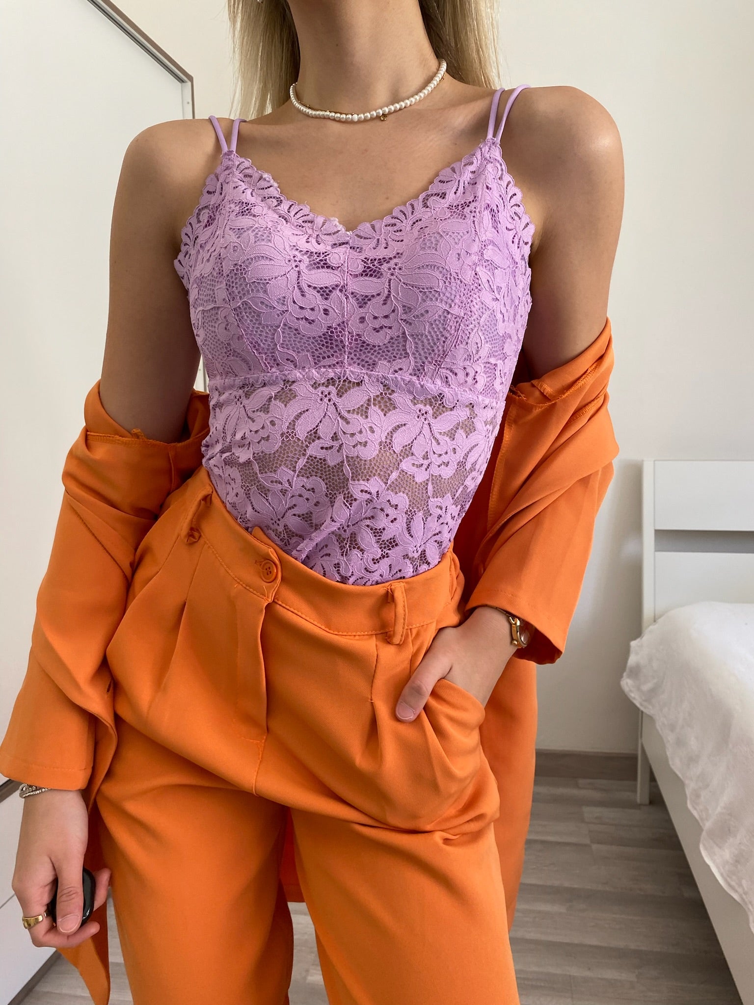 Bralette in pizzo lilla - R.a. Boutique 