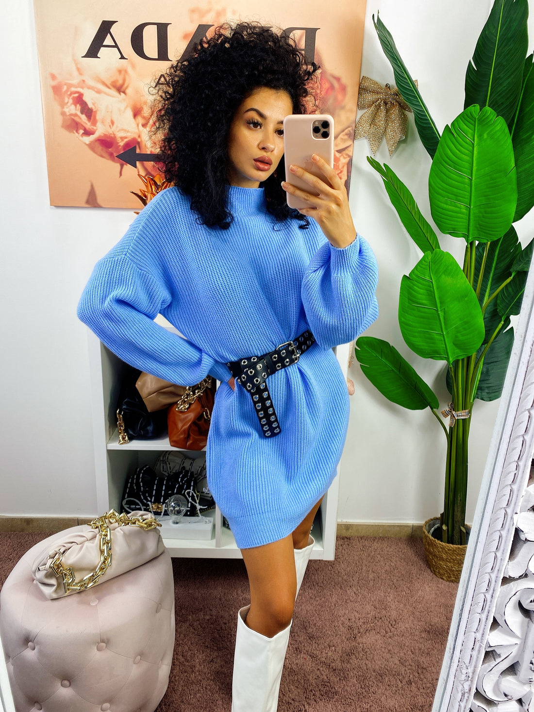 Abito in Maglia a giro collo carta da zucchero - R.a. Boutique 