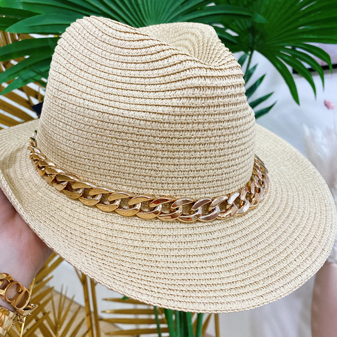 Cappello In paglia catena piccola - R.a. Boutique 