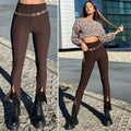 Pantalone con spacchetto marrone - R.a. Boutique 