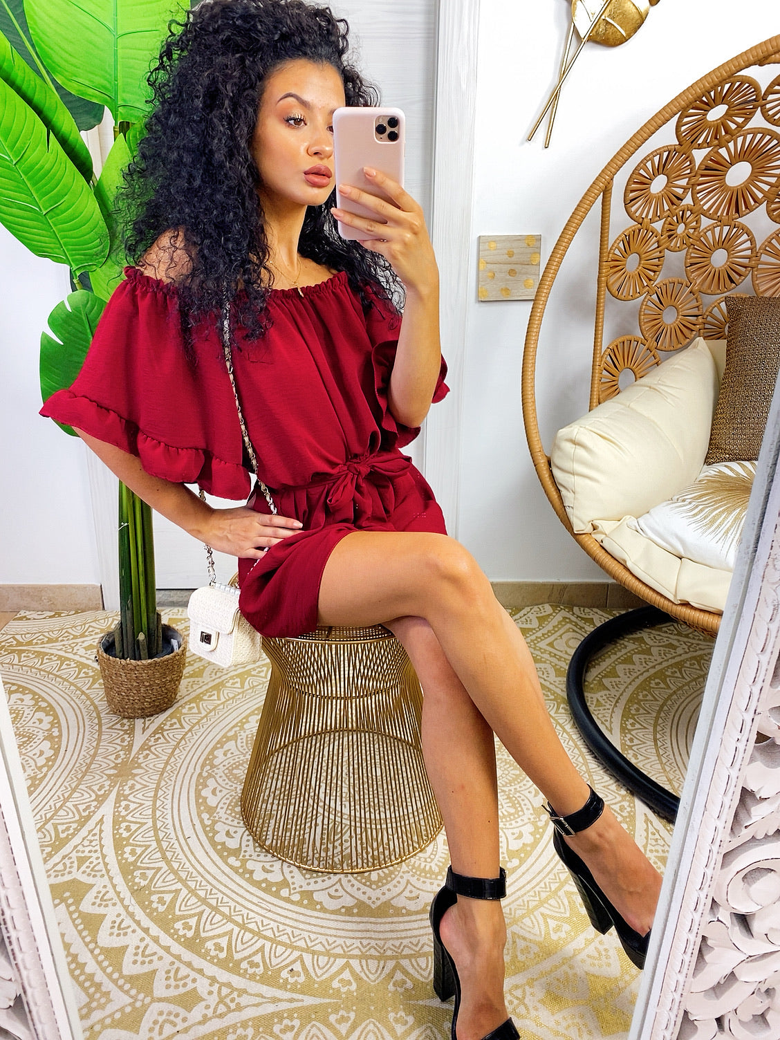 Tutina con scollo a barchetta e arricciatura - R.a. Boutique 