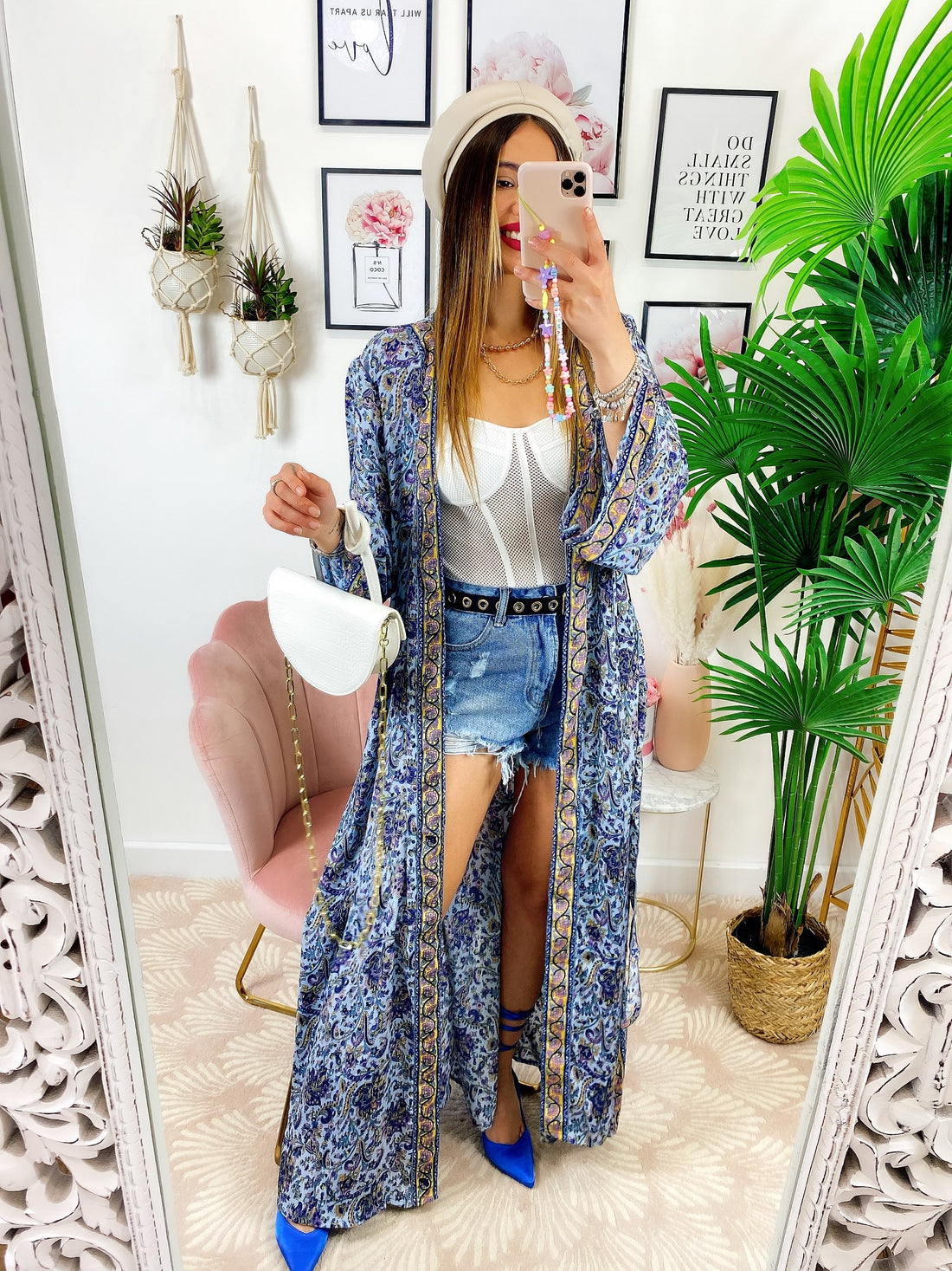 Kimono etnico base lilla - R.a. Boutique 