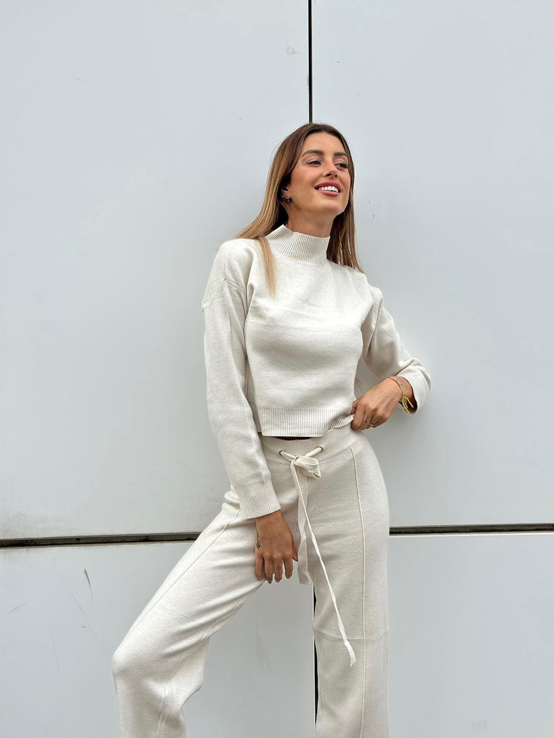 Completo Maglia e pantalone quality beige - R.a. Boutique 