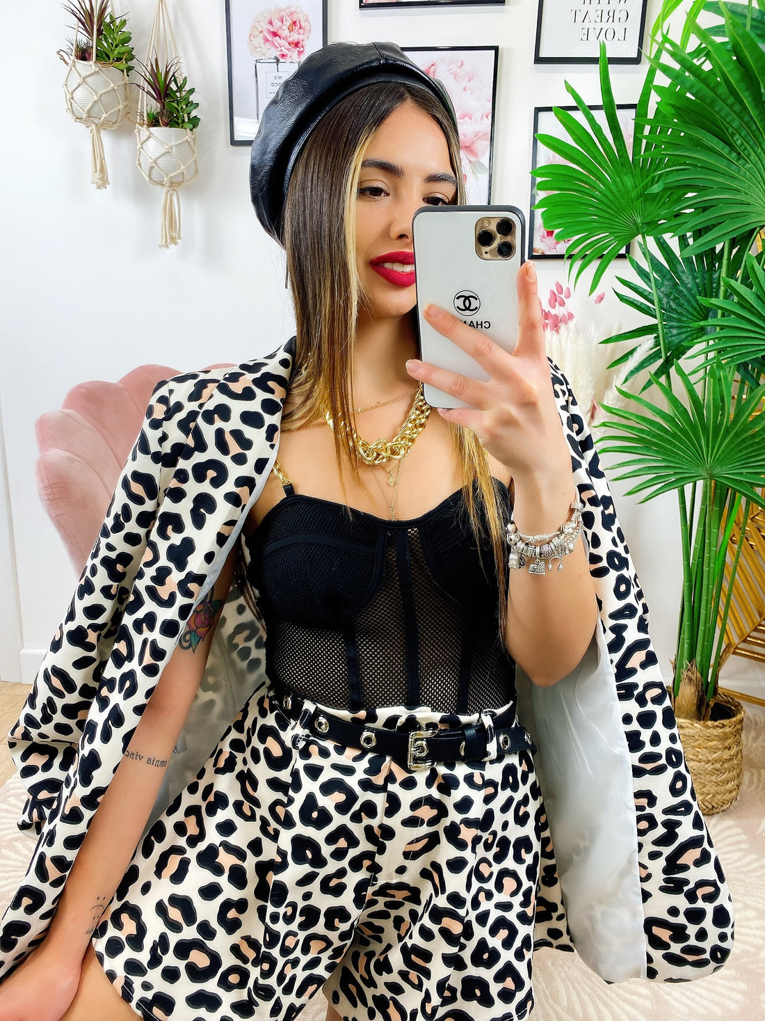 Completo due pezzi maculato base chiara - R.a. Boutique 