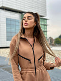 Tuta intera Camel con zip - R.a. Boutique 