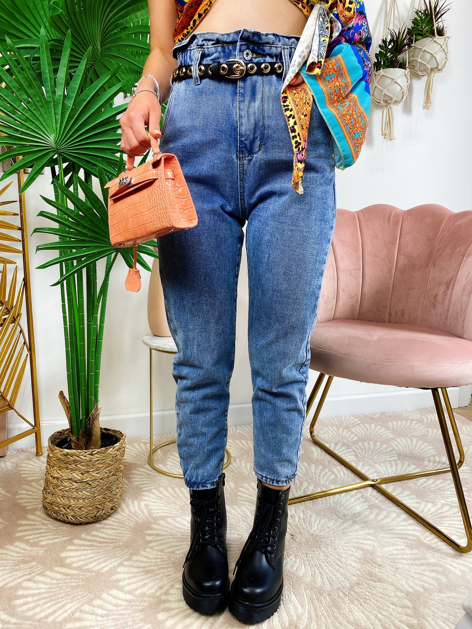 Jeans a vita alta Boyfriend - R.a. Boutique 