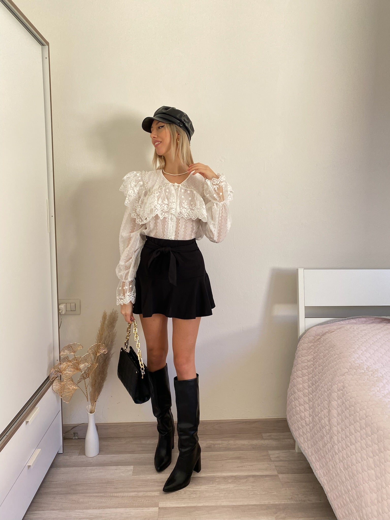 Camicia con stampa animalier beige - R.a. Boutique 