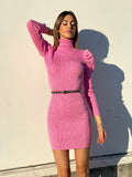 Abito in maglia rosa barbie - R.a. Boutique 