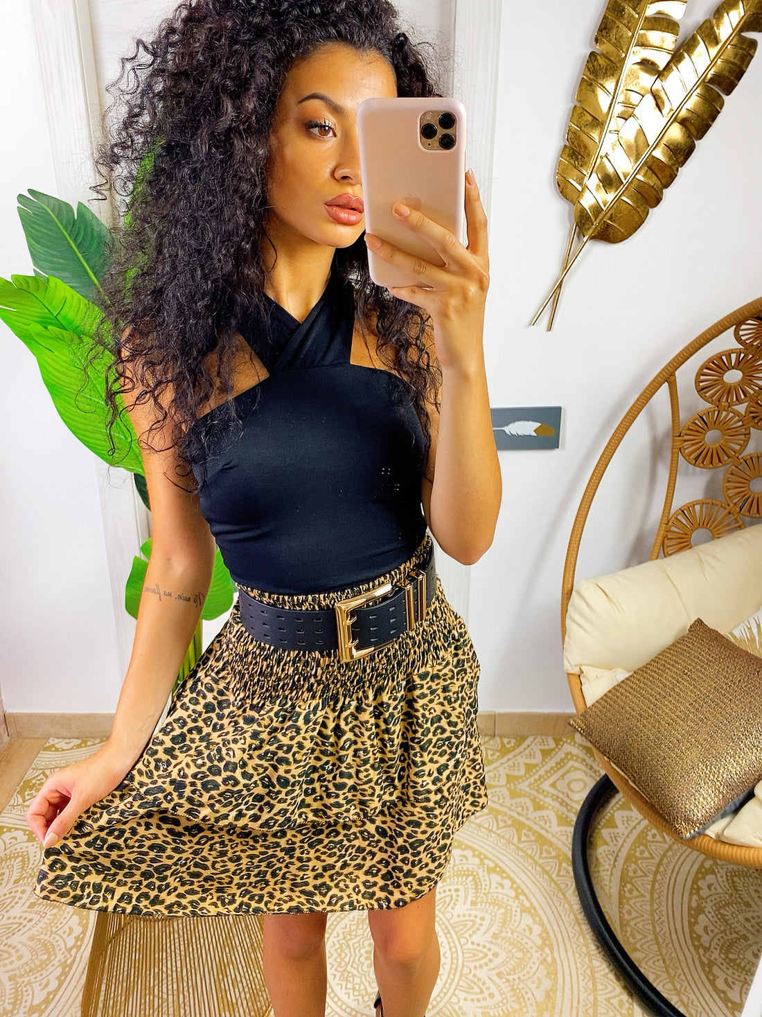 Top nero schiena aperta - R.a. Boutique 