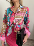 Camicia Vers Fuxia con piume - R.a. Boutique 