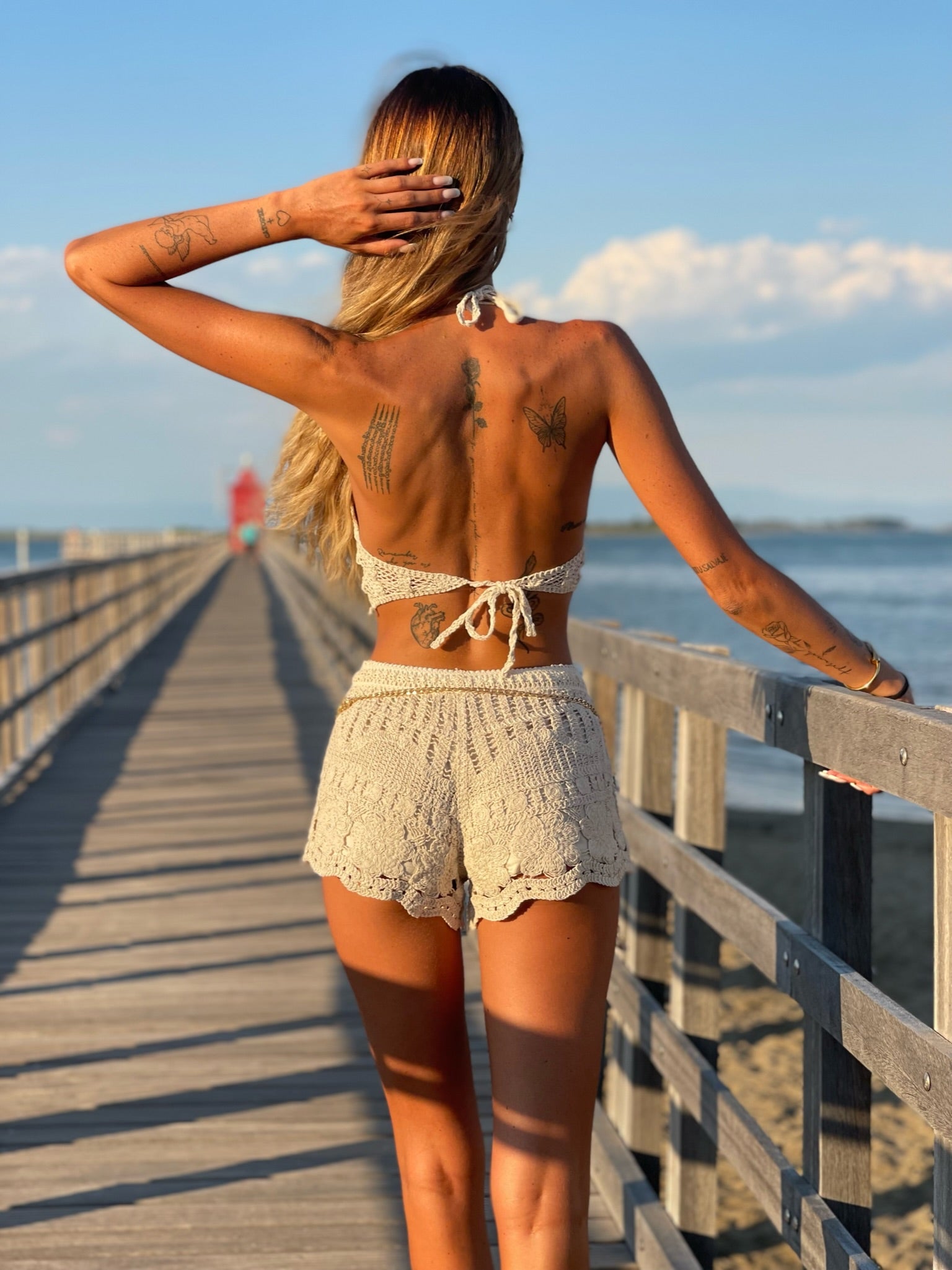 Completo crochet top e short - R.a. Boutique 