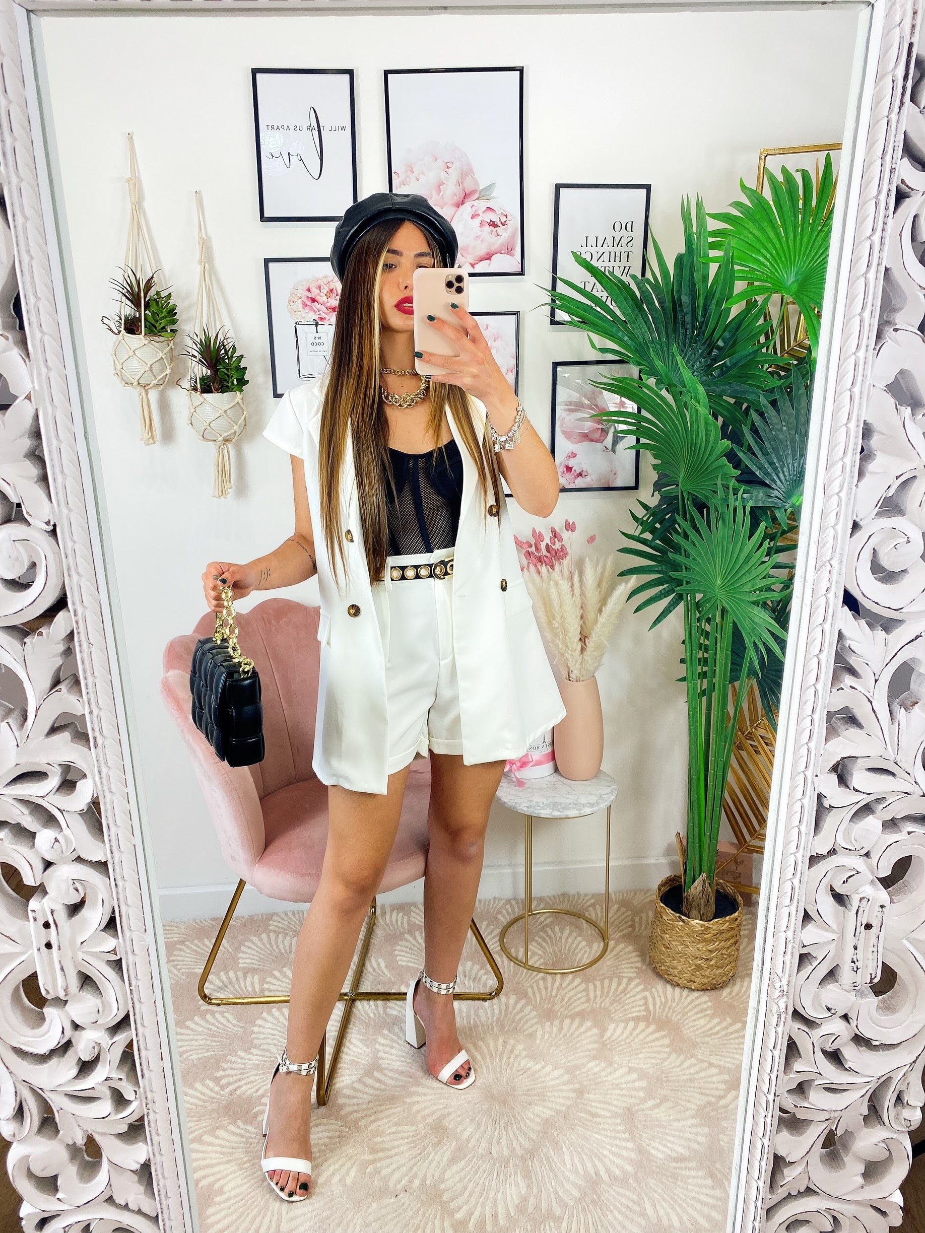 Completo Short e Smanicato Bianco - R.a. Boutique 