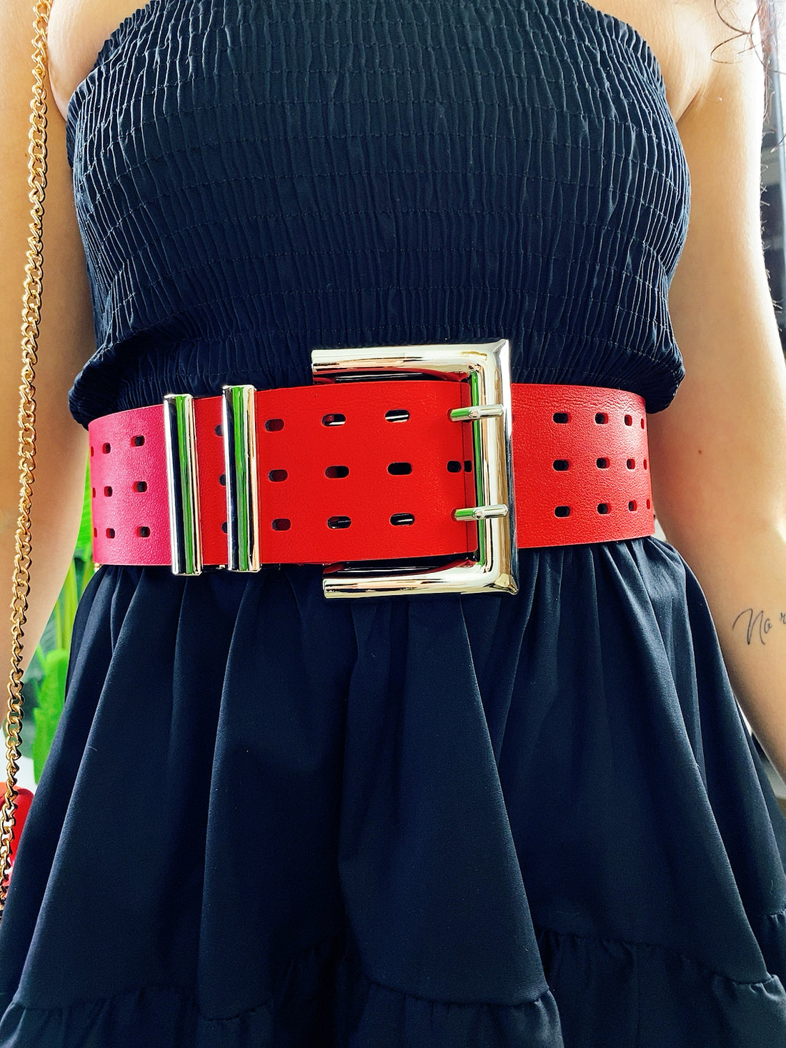 Cinturone glam rosso - R.a. Boutique 