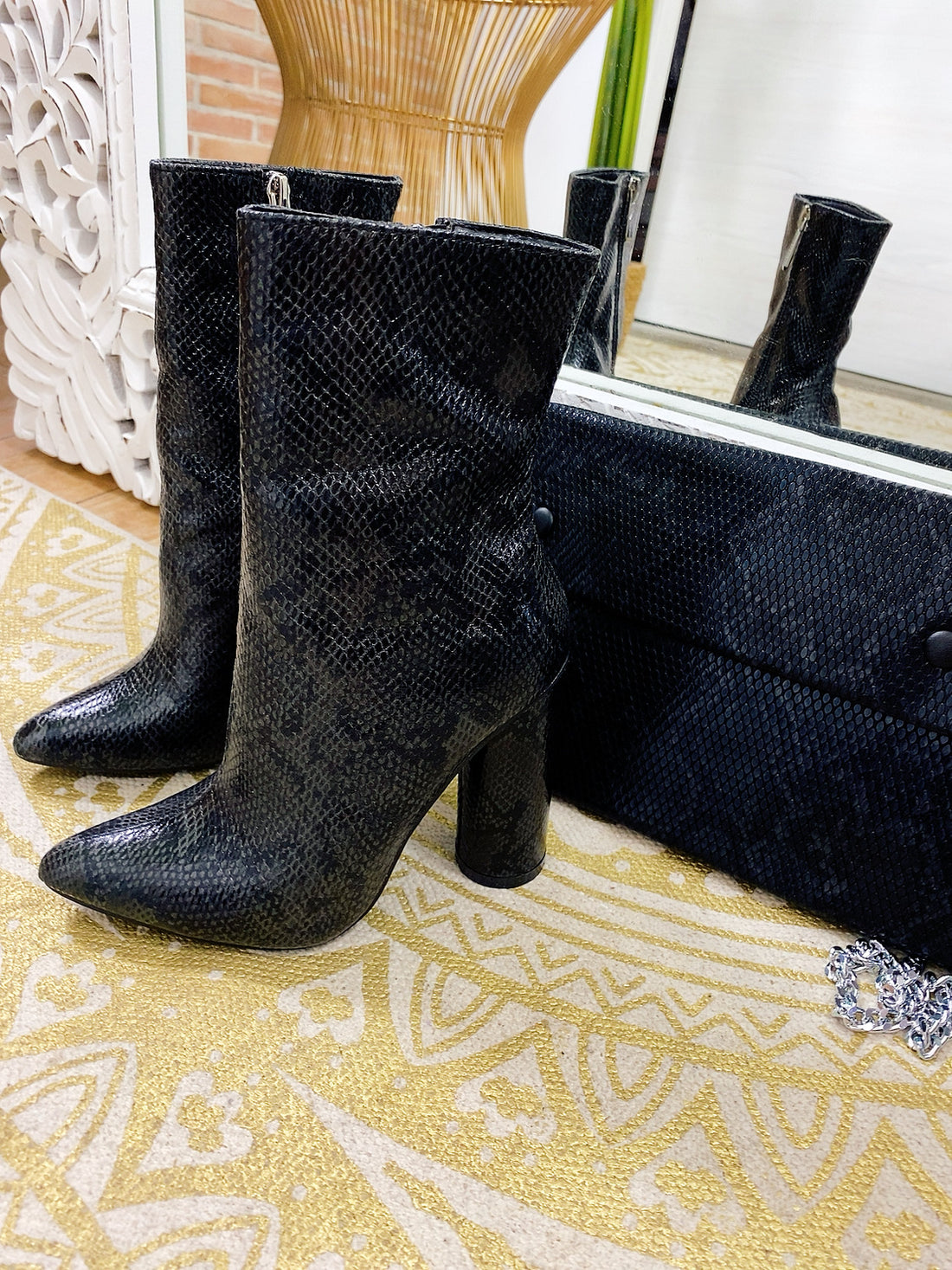 Bag rettangolare pitonata - R.a. Boutique 