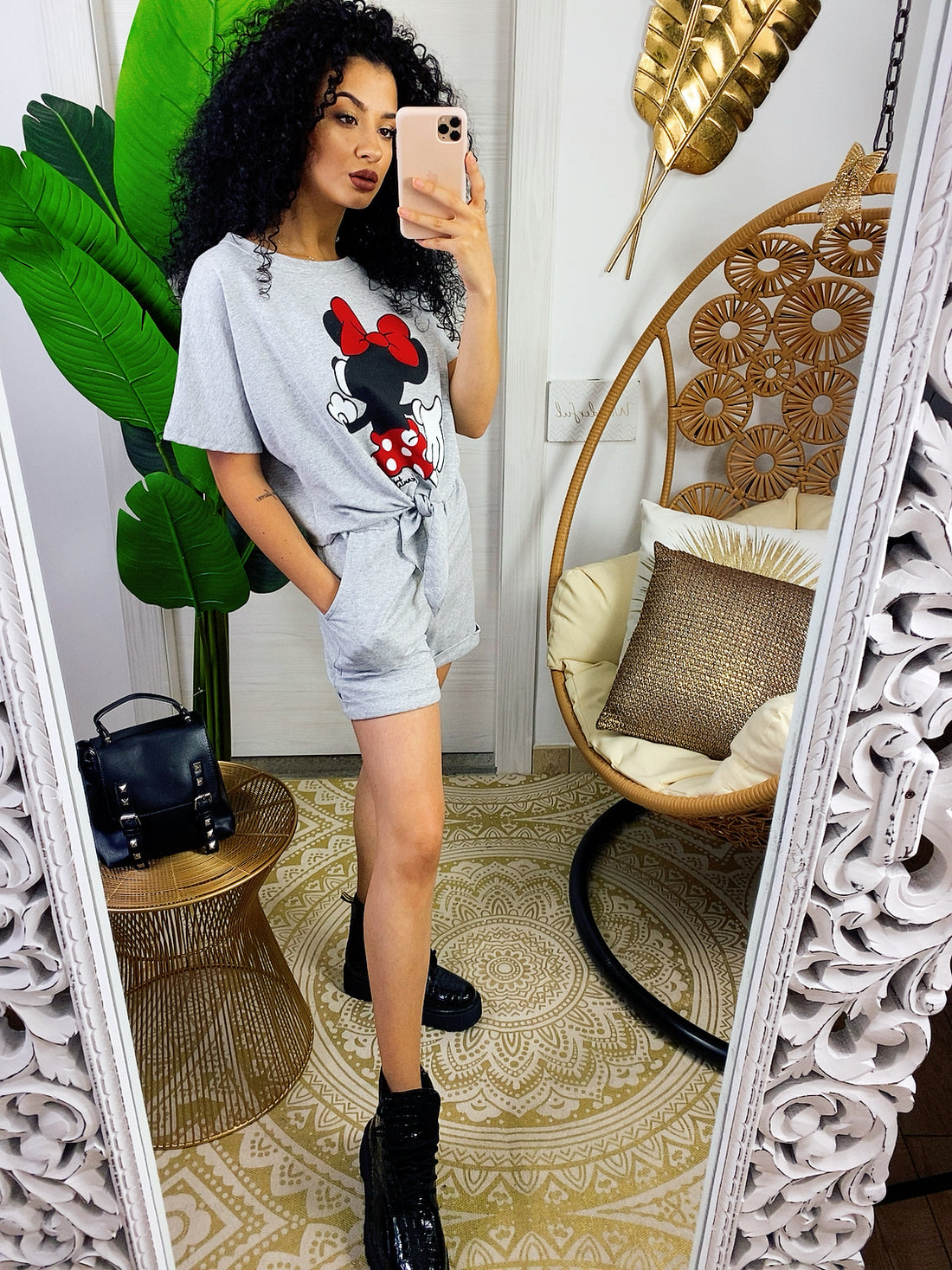 Completo sportivo maglia e short grigio - R.a. Boutique 